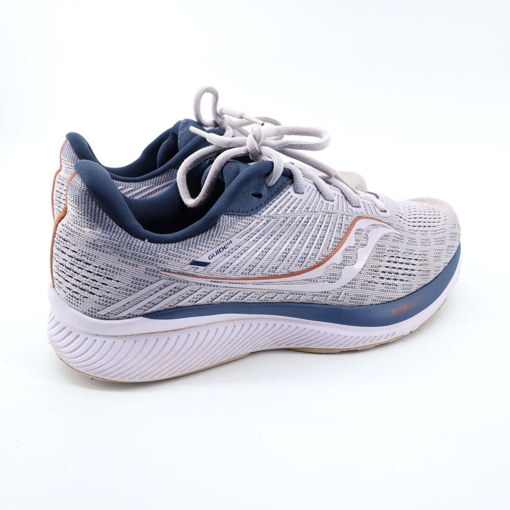 Saucony Womens Guide‎ 15 Running Shoes Sneakers Size 8 Light Purple Blue Flaw